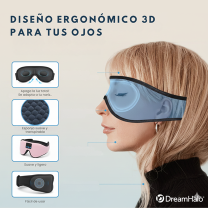 Máscara de Sueño Profundo con Bluetooth y Blackout Total